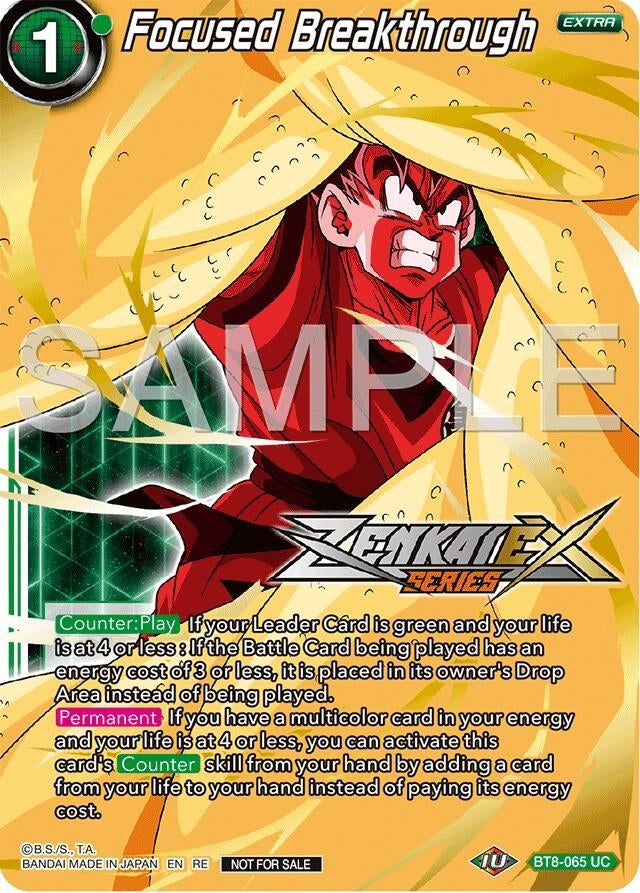 Image for Focused Breakthrough (Event Pack 15) (Promotion Cards) (BT8-065) - Dragon Ball Super: Masters