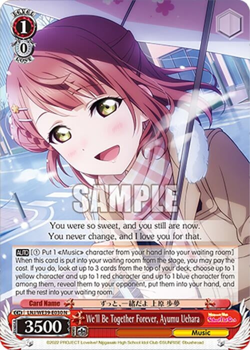 Image for We'll Be Together Forever, Ayumu Uehara (Love Live! School Idol Festival Series 10th Anniversary Premium Booster) (LNJ/WE39-E030 N) - Weiss Schwarz