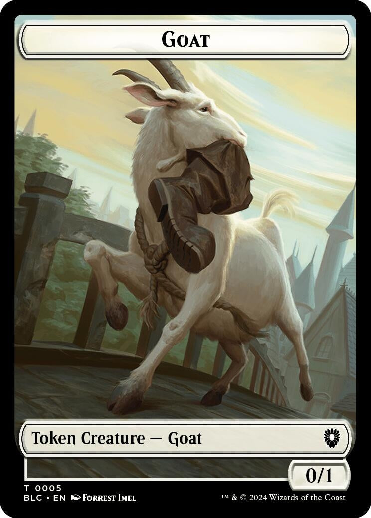 Image for Goat // Wolf (0032) Double-Sided Token (Commander: Bloomburrow) (5 // 32) - Magic: The Gathering