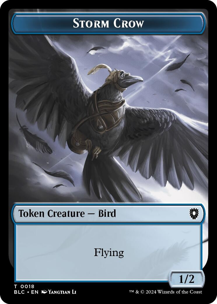 Image for Storm Crow // Frog Lizard Double-Sided Token (Commander: Bloomburrow) (18 // 28) - Magic: The Gathering