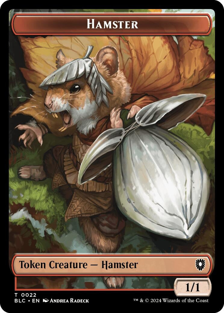 Image for Hamster // Beast (0024) Double-Sided Token (Commander: Bloomburrow) (22 // 24) - Magic: The Gathering