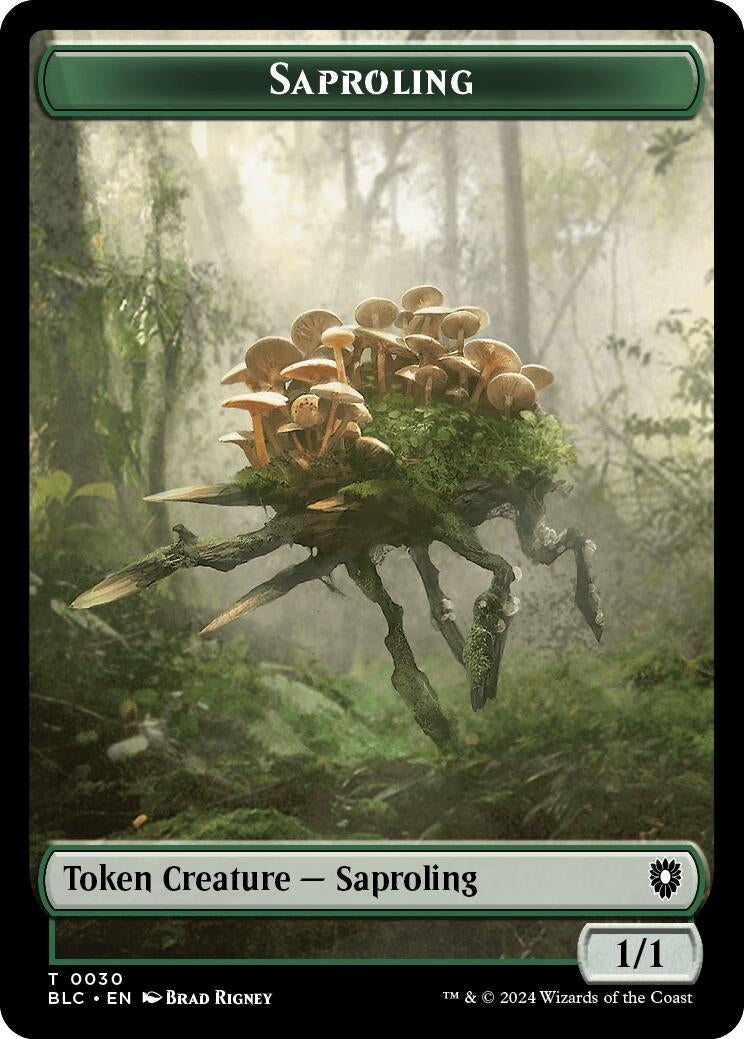 Image for Saproling // Treasure Double-Sided Token (Commander: Bloomburrow) (30 // 29) - Magic: The Gathering