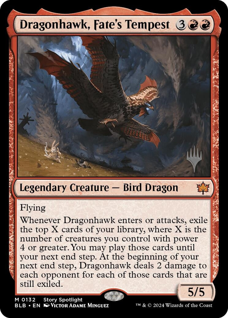 Image for Dragonhawk, Fate's Tempest (Promo Pack: Bloomburrow) (132) - Magic: The Gathering