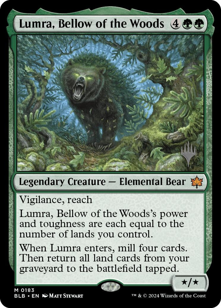 Image for Lumra, Bellow of the Woods (Promo Pack: Bloomburrow) (183) - Magic: The Gathering