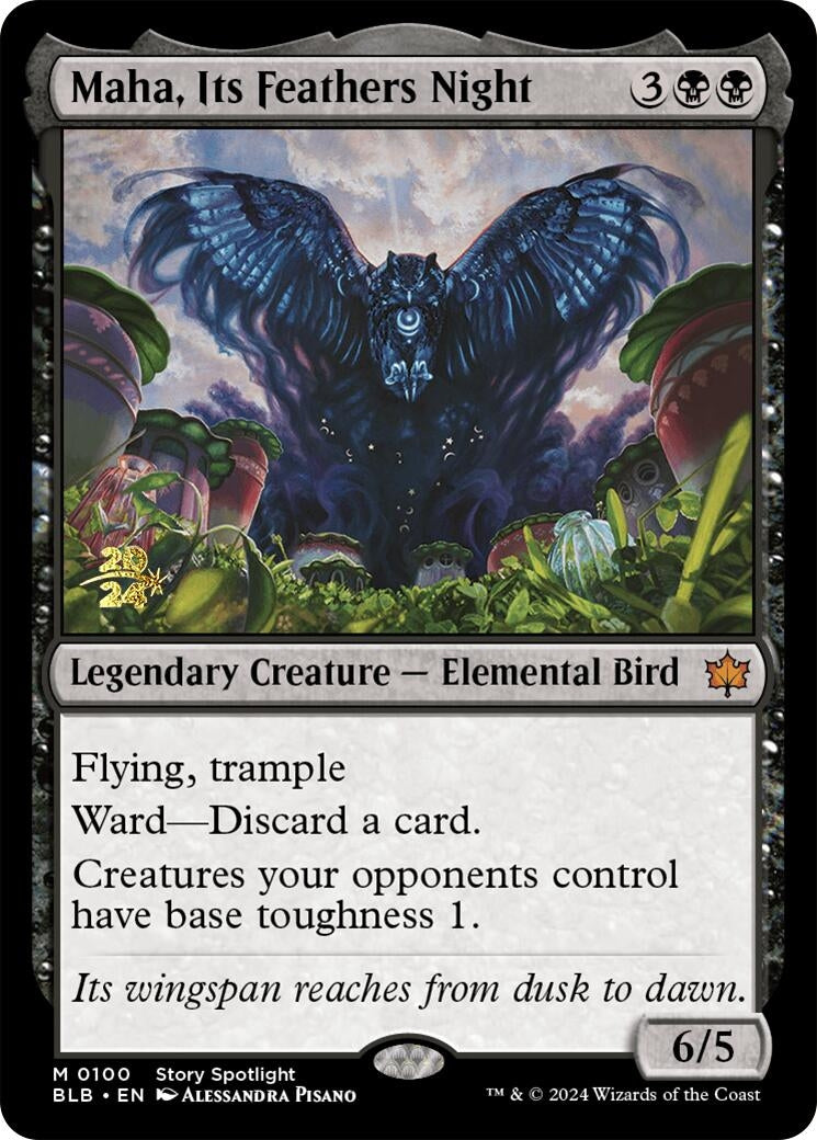 Image for Maha, Its Feathers Night (Prerelease Cards) (100) - Magic: The Gathering