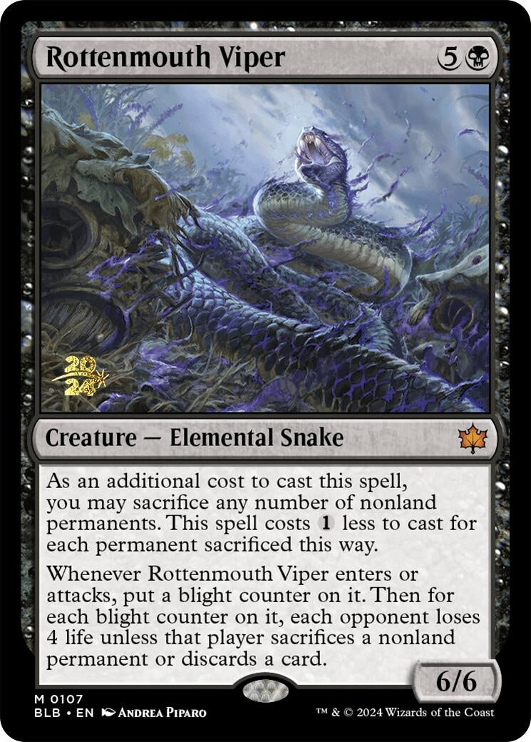 Image for Rottenmouth Viper (Prerelease Cards) (107) - Magic: The Gathering