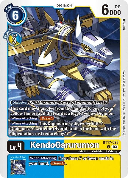 Image for KendoGarurumon (BT17) (BT17-023 C) - Digimon Card Game