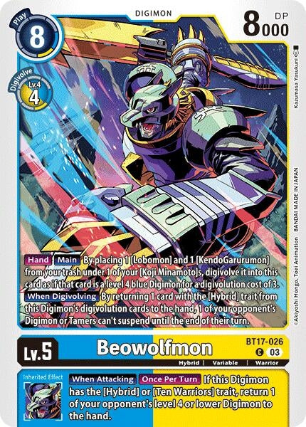 Image for Beowolfmon (BT17) (BT17-026 C) - Digimon Card Game