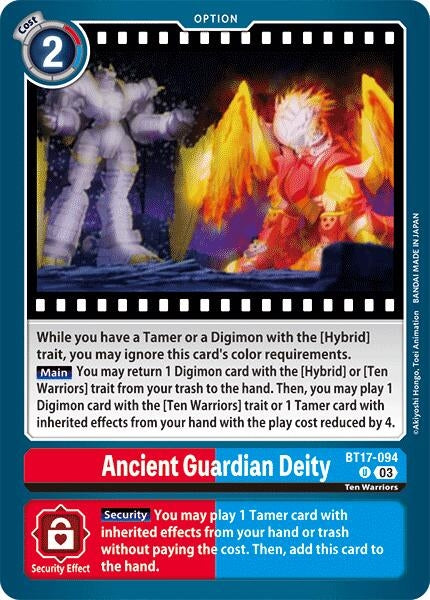 Image for Ancient Guardian Deity (BT17) (BT17-094 U) - Digimon Card Game