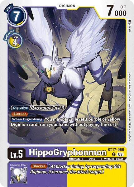 Image for HippoGryphonmon (BT17) (BT17-066 C) - Digimon Card Game