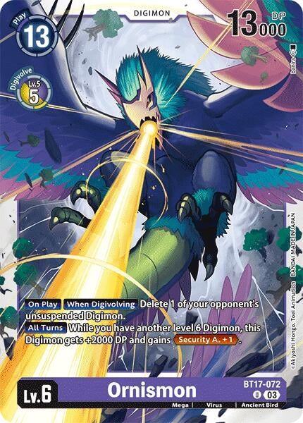 Image for Ornismon (BT17) (BT17-072 U) - Digimon Card Game