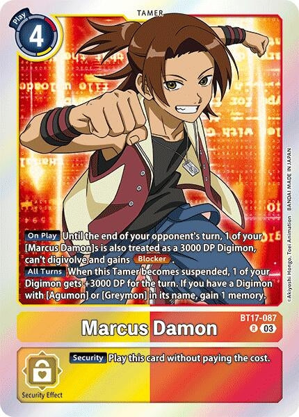 Image for Marcus Damon (BT17) (BT17-087 R) - Digimon Card Game