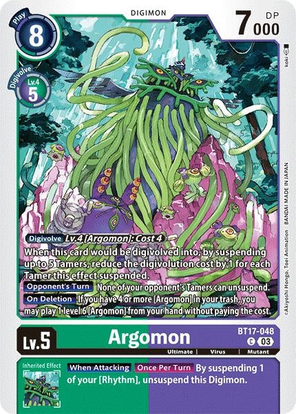 Image for Argomon - BT17-048 (BT17) (BT17-048 C) - Digimon Card Game
