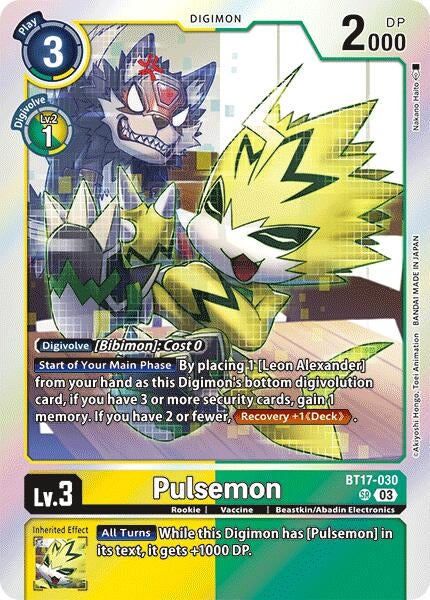 Image for Pulsemon (BT17) (BT17-030 SR) - Digimon Card Game