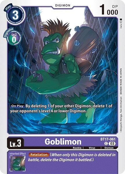 Image for Goblimon (BT17) (BT17-061 C) - Digimon Card Game