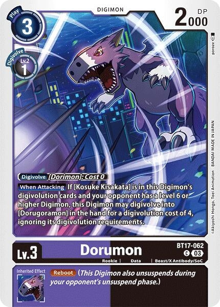 Image for Dorumon (BT17) (BT17-062 C) - Digimon Card Game