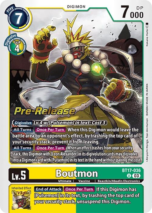 Image for Boutmon (BT17_PR) (BT17-036 U) - Digimon Card Game