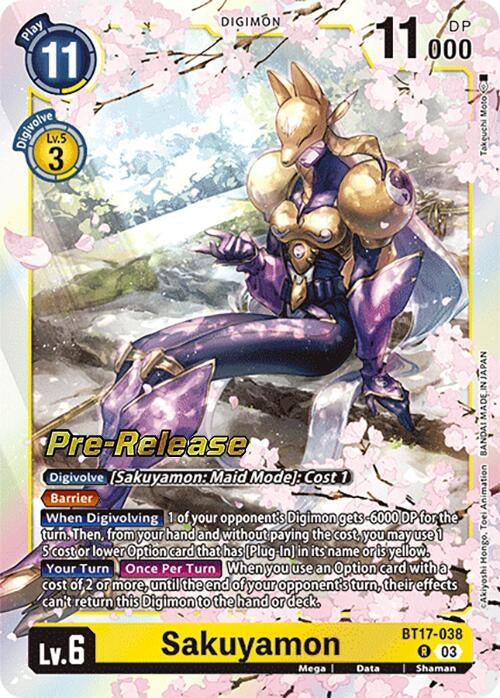 Image for Sakuyamon (BT17_PR) (BT17-038 R) - Digimon Card Game