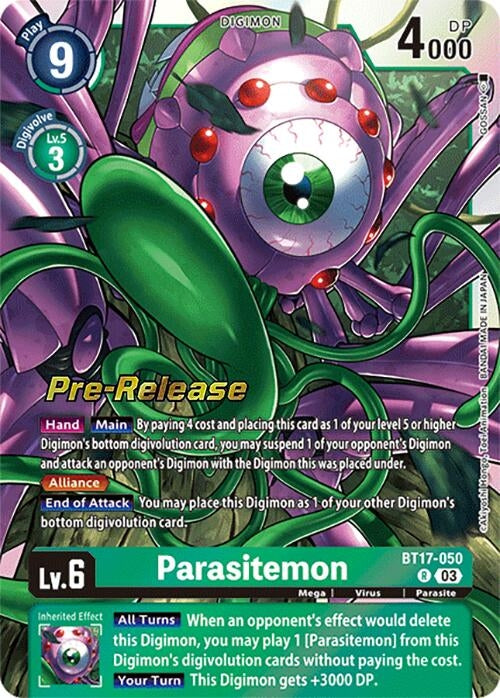 Image for Parasitemon (BT17_PR) (BT17-050 R) - Digimon Card Game