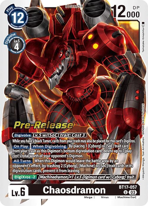 Image for Chaosdramon (BT17_PR) (BT17-057 U) - Digimon Card Game