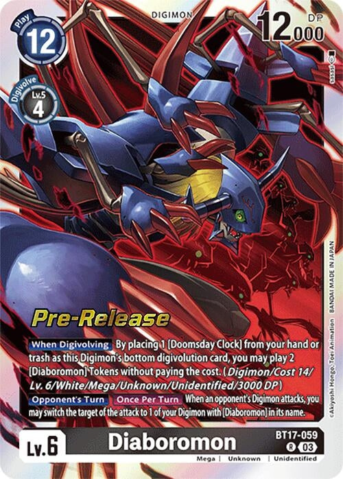 Image for Diaboromon (BT17_PR) (BT17-059 R) - Digimon Card Game