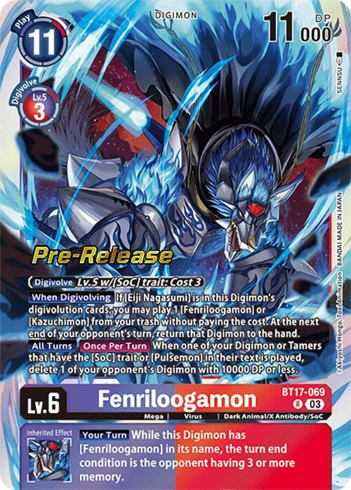 Image for Fenriloogamon (BT17_PR) (BT17-069 R) - Digimon Card Game