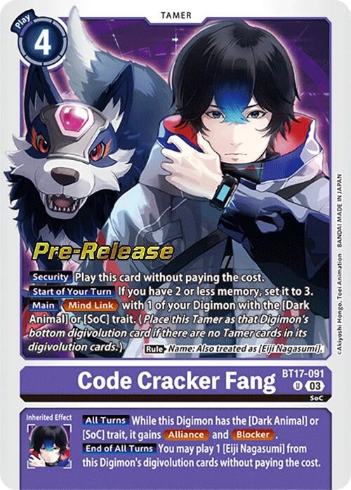 Image for Code Cracker Fang (BT17_PR) (BT17-091 U) - Digimon Card Game