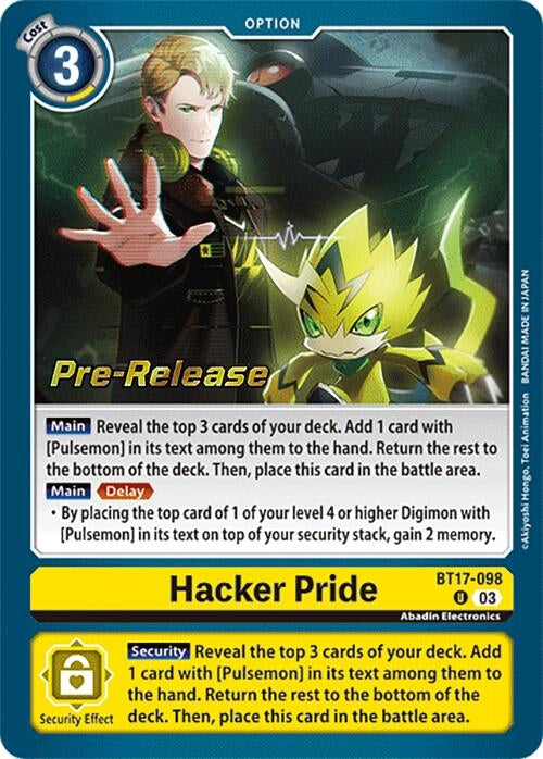 Image for Hacker Pride (BT17_PR) (BT17-098 U) - Digimon Card Game