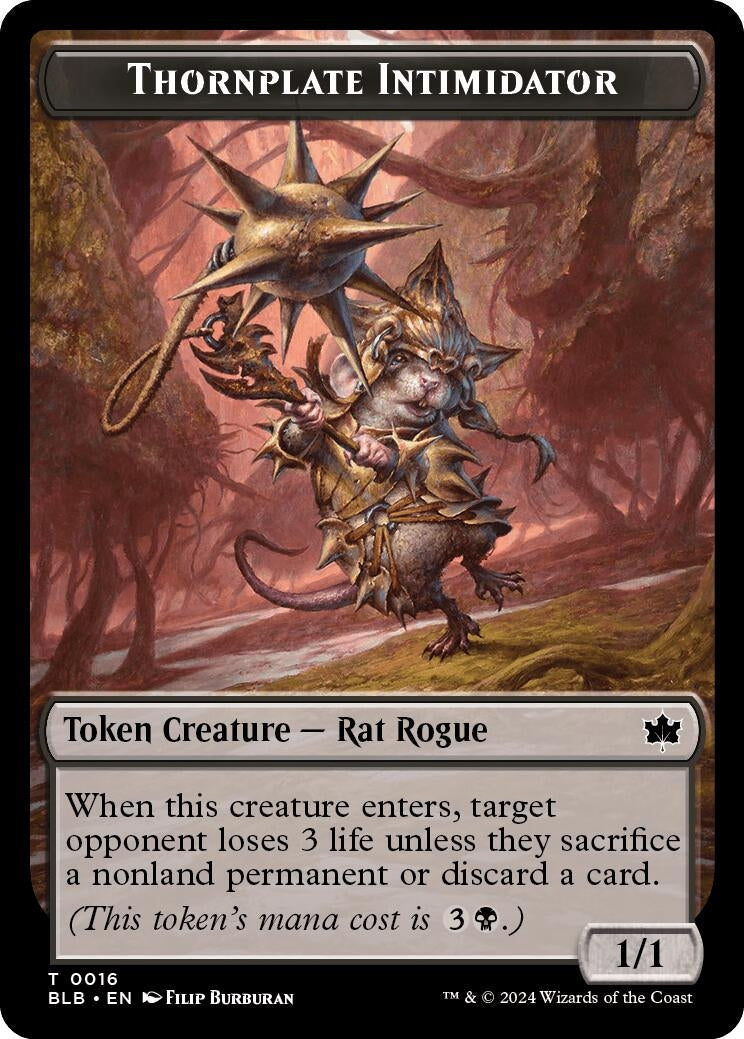 Image for Thornplate Intimidator Token (Bloomburrow) (16) - Magic: The Gathering
