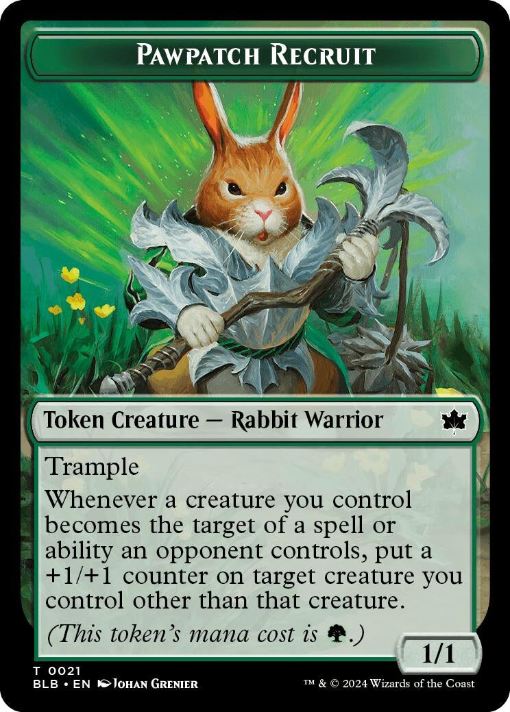 Image for Pawpatch Recruit Token (Bloomburrow) (21) - Magic: The Gathering