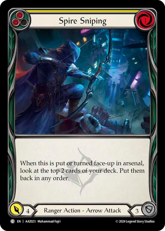Image for Spire Sniping (Yellow) (Armory Deck: Azalea) (AAZ023) - Flesh and Blood TCG