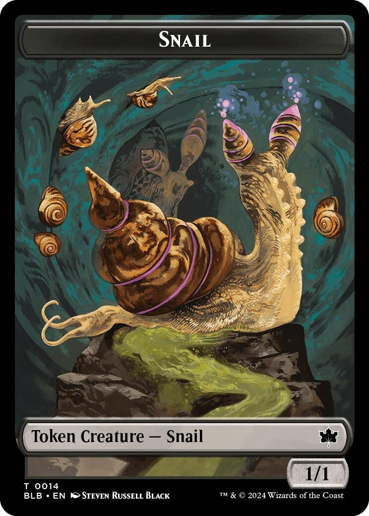 Image for Snail // Thundertrap Trainer Double-Sided Token (Bloomburrow) (14 // 9) - Magic: The Gathering