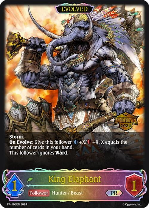 Image for King Elephant (Evolved) (Showdown 2024) (Shadowverse: Evolve Promo Cards) (PR-108EN) - Shadowverse: Evolve