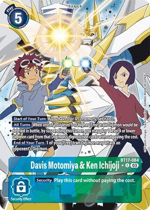 Image for Davis Motomiya & Ken Ichijoji (Alternate Art) (BT17) (BT17-084 R) - Digimon Card Game