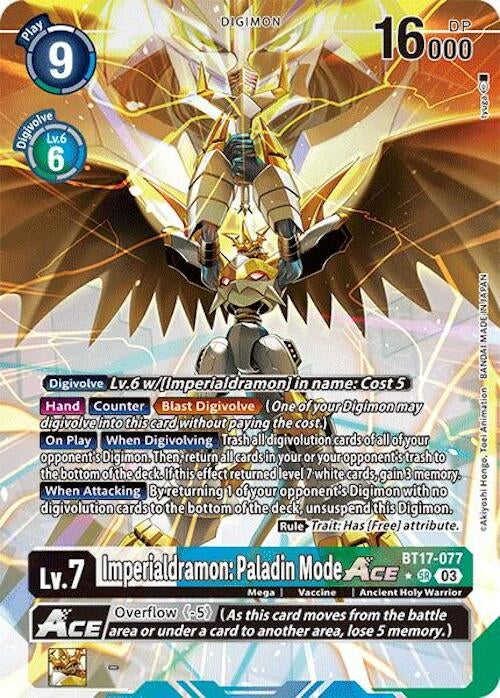 Image for Imperialdramon: Paladin Mode ACE (Alternate Art) (BT17) (BT17-077 SR) - Digimon Card Game