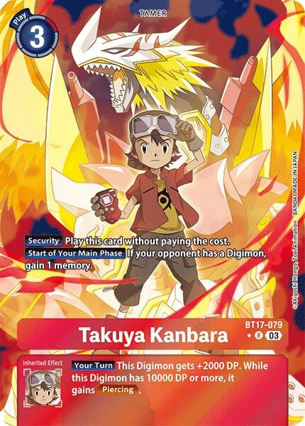 Image for Takuya Kanbara (Alternate Art) (BT17) (BT17-079 R) - Digimon Card Game