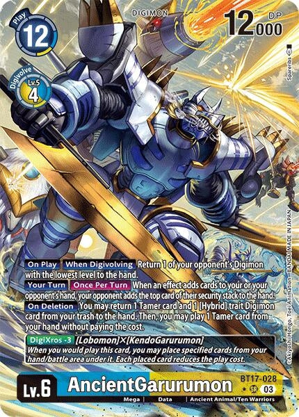 Image for AncientGarurumon (Alternate Art) (BT17) (BT17-028 SR) - Digimon Card Game
