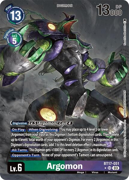 Image for Argomon - BT17-051 (Alternate Art) (BT17) (BT17-051 SR) - Digimon Card Game