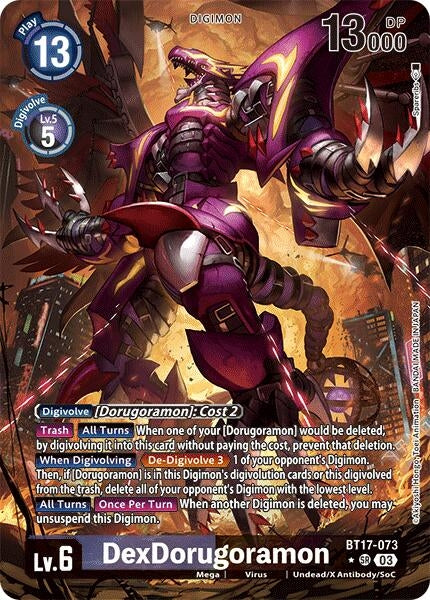 Image for DexDorugoramon (Alternate Art) (BT17) (BT17-073 SR) - Digimon Card Game