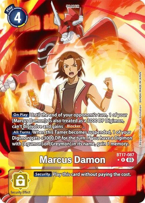 Image for Marcus Damon (Alternate Art) (BT17) (BT17-087 R) - Digimon Card Game
