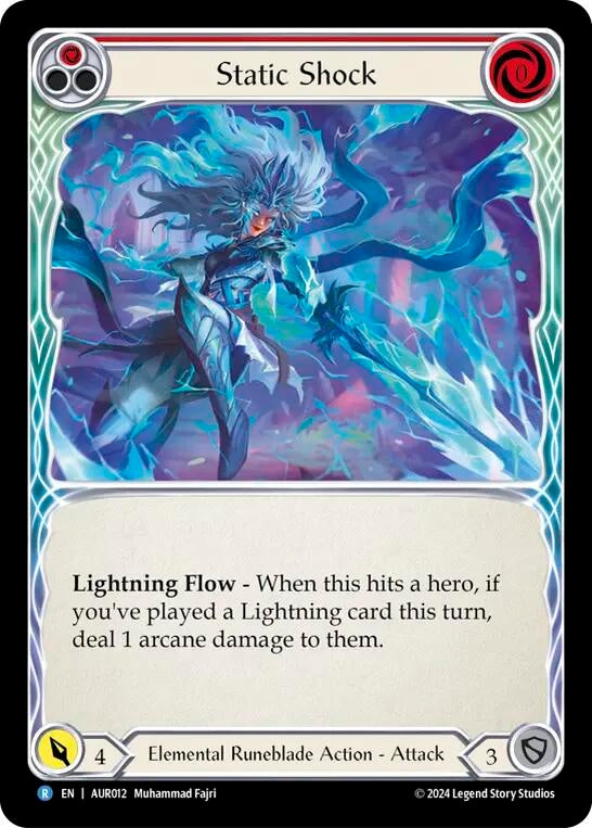 Image for Static Shock (Red) (1st Strike) (AUR012) - Flesh and Blood TCG