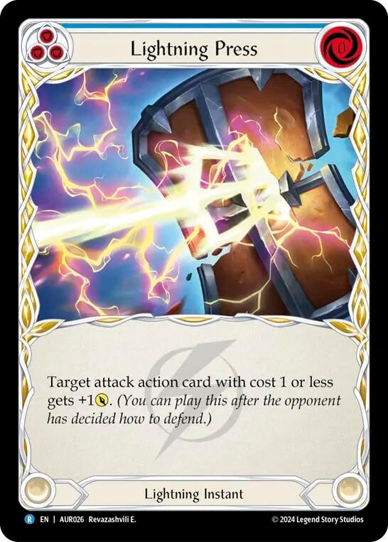 Image for Lightning Press (1st Strike) (AUR026) - Flesh and Blood TCG