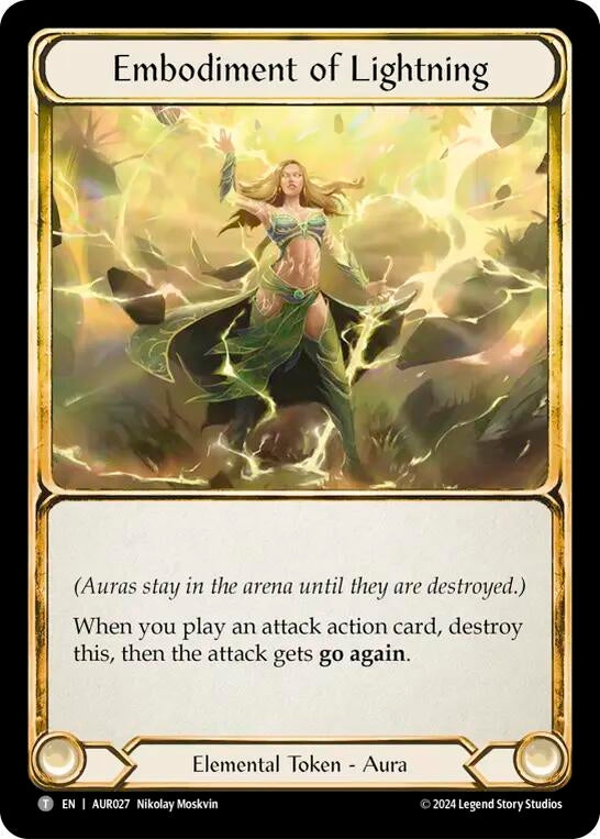 Image for Embodiment of Lightning (1st Strike) (AUR027) - Flesh and Blood TCG
