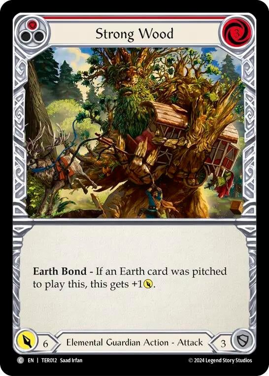 Image for Strong Wood (Red) (1st Strike) (TER012) - Flesh and Blood TCG