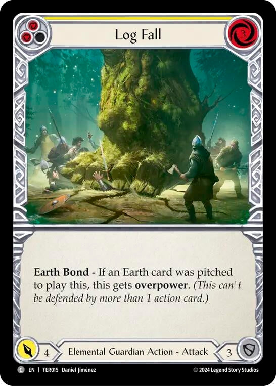 Image for Log Fall (Yellow) (1st Strike) (TER015) - Flesh and Blood TCG