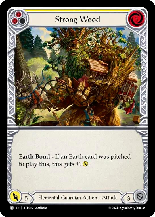 Image for Strong Wood (Yellow) (1st Strike) (TER016) - Flesh and Blood TCG