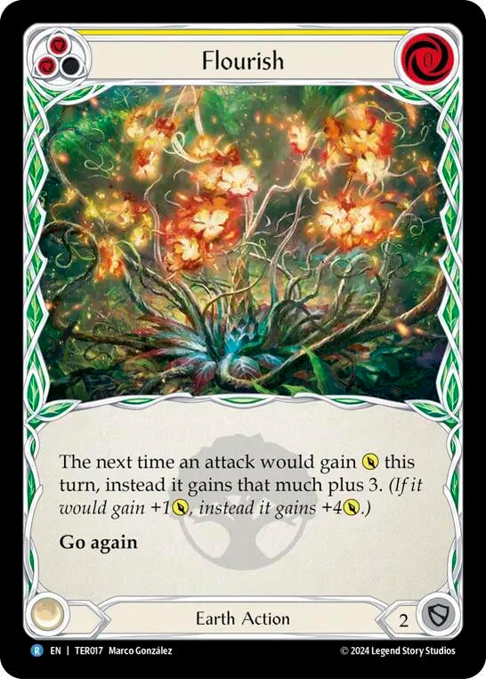 Image for Flourish (Yellow) (1st Strike) (TER017) - Flesh and Blood TCG
