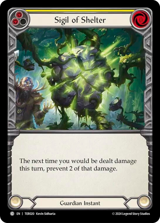 Image for Sigil of Shelter (Yellow) (1st Strike) (TER020) - Flesh and Blood TCG