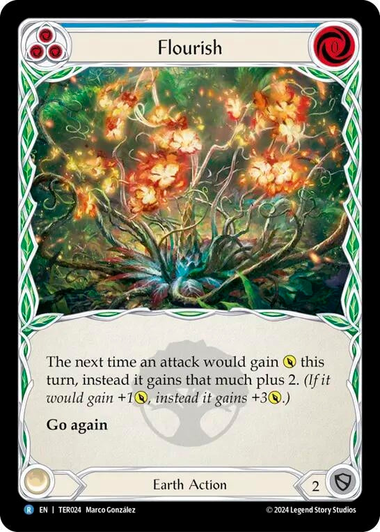Image for Flourish (Blue) (1st Strike) (TER024) - Flesh and Blood TCG