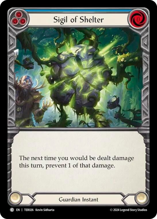 Image for Sigil of Shelter (Blue) (1st Strike) (TER026) - Flesh and Blood TCG